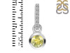 Lemon Quartz & White Topaz Pendant LEM-RDP-957-CZ-LOOP.
