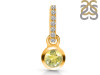 Lemon Quartz & White Topaz Pendant LEM-RDP-957-CZ-LOOP.