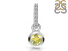 Lemon Quartz & White Topaz Pendant LEM-RDP-957-CZ-LOOP.