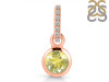 Lemon Quartz & White Topaz Pendant LEM-RDP-958-CZ-LOOP.
