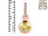 Lemon Quartz & White Topaz Pendant LEM-RDP-958-CZ-LOOP.