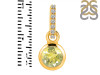 Lemon Quartz & White Topaz Pendant LEM-RDP-958-CZ-LOOP.