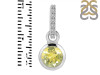 Lemon Quartz & White Topaz Pendant LEM-RDP-958-CZ-LOOP.
