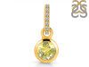 Lemon Quartz & White Topaz Pendant LEM-RDP-958-CZ-LOOP.