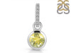 Lemon Quartz & White Topaz Pendant LEM-RDP-958-CZ-LOOP.