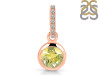 Lemon Quartz & White Topaz Pendant LEM-RDP-959-CZ-LOOP.