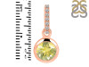 Lemon Quartz & White Topaz Pendant LEM-RDP-959-CZ-LOOP.