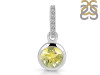 Lemon Quartz & White Topaz Pendant LEM-RDP-959-CZ-LOOP.