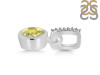 Lemon Quartz & White Topaz Pendant LEM-RDP-959-CZ-LOOP.