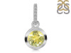 Lemon Quartz & White Topaz Pendant LEM-RDP-960-CZ-LOOP.