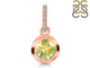 Lemon Quartz & White Topaz Pendant LEM-RDP-992-CZ-LOOP.