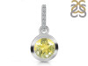 Lemon Quartz & White Topaz Pendant LEM-RDP-992-CZ-LOOP.