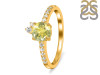 Lemon Quartz & White Topaz Ring LEM-RDR-2303.