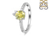 Lemon Quartz & White Topaz Ring LEM-RDR-2303.
