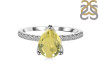 Lemon Quartz & White Topaz Ring LEM-RDR-2860.