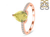 Lemon Quartz & White Topaz Ring LEM-RDR-2860.