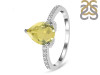 Lemon Quartz & White Topaz Ring LEM-RDR-2860.