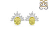 Lemon Quartz & White Topaz Stud Earring LEM-RE-71.