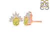 Lemon Quartz & White Topaz Stud Earring LEM-RE-71.