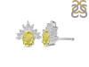Lemon Quartz & White Topaz Stud Earring LEM-RE-71.