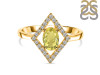 Lemon Quartz & White Topaz Ring LEM-RR-134.