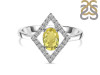 Lemon Quartz & White Topaz Ring LEM-RR-134.