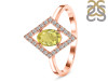 Lemon Quartz & White Topaz Ring LEM-RR-134.
