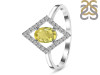 Lemon Quartz & White Topaz Ring LEM-RR-134.