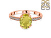 Lemon Quartz & White Topaz Ring LEM-RR-207.