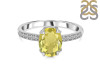 Lemon Quartz & White Topaz Ring LEM-RR-207.
