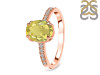 Lemon Quartz & White Topaz Ring LEM-RR-207.