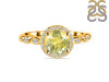 Lemon Quartz & White Topaz Ring LEM-RR-267.