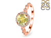 Lemon Quartz & White Topaz Ring LEM-RR-267.