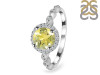 Lemon Quartz & White Topaz Ring LEM-RR-267.