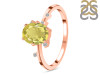 Lemon Quartz & White Topaz Ring LEM-RR-318.