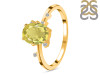 Lemon Quartz & White Topaz Ring LEM-RR-318.