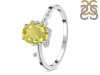 Lemon Quartz & White Topaz Ring LEM-RR-318.