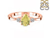 Lemon Quartz & White Topaz Ring LEM-RR-335.