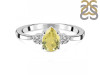 Lemon Quartz & White Topaz Ring LEM-RR-335.