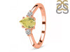Lemon Quartz & White Topaz Ring LEM-RR-335.