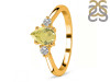 Lemon Quartz & White Topaz Ring LEM-RR-335.