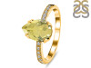 Lemon Quartz & White Topaz Ring LEM-RR-344A.
