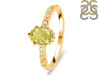 Lemon Quartz & White Topaz Ring LEM-RR-35.