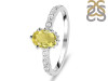 Lemon Quartz & White Topaz Ring LEM-RR-35.