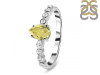 Lemon Quartz & White Topaz Ring LEM-RR-419D.