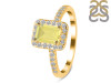 Lemon Quartz & White Topaz Ring LEM-RR-432.