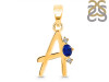 Lapis & White Topaz Alphabet A Pendant LLP-RDA-1.