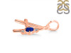 Lapis & White Topaz Alphabet A Pendant LLP-RDA-1.