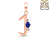 Lapis & White Topaz Alphabet J Pendant LLP-RDA-10.