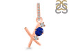 Lapis & White Topaz Alphabet X Pendant LLP-RDA-102.